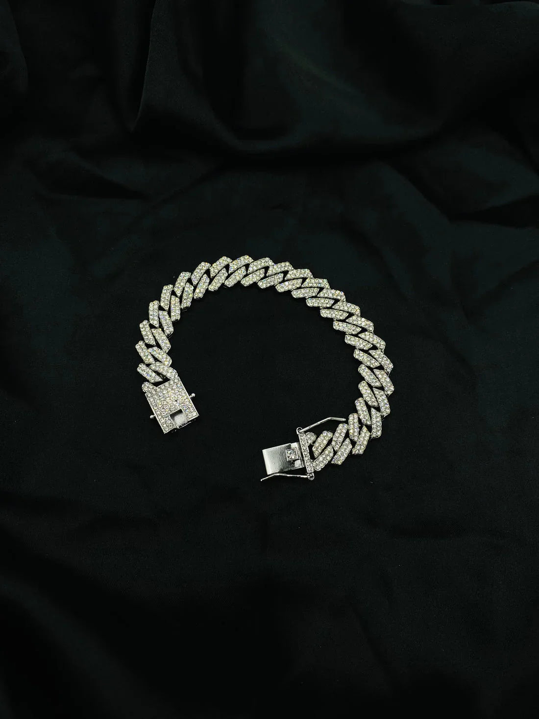 Iced stone stainless bracelet