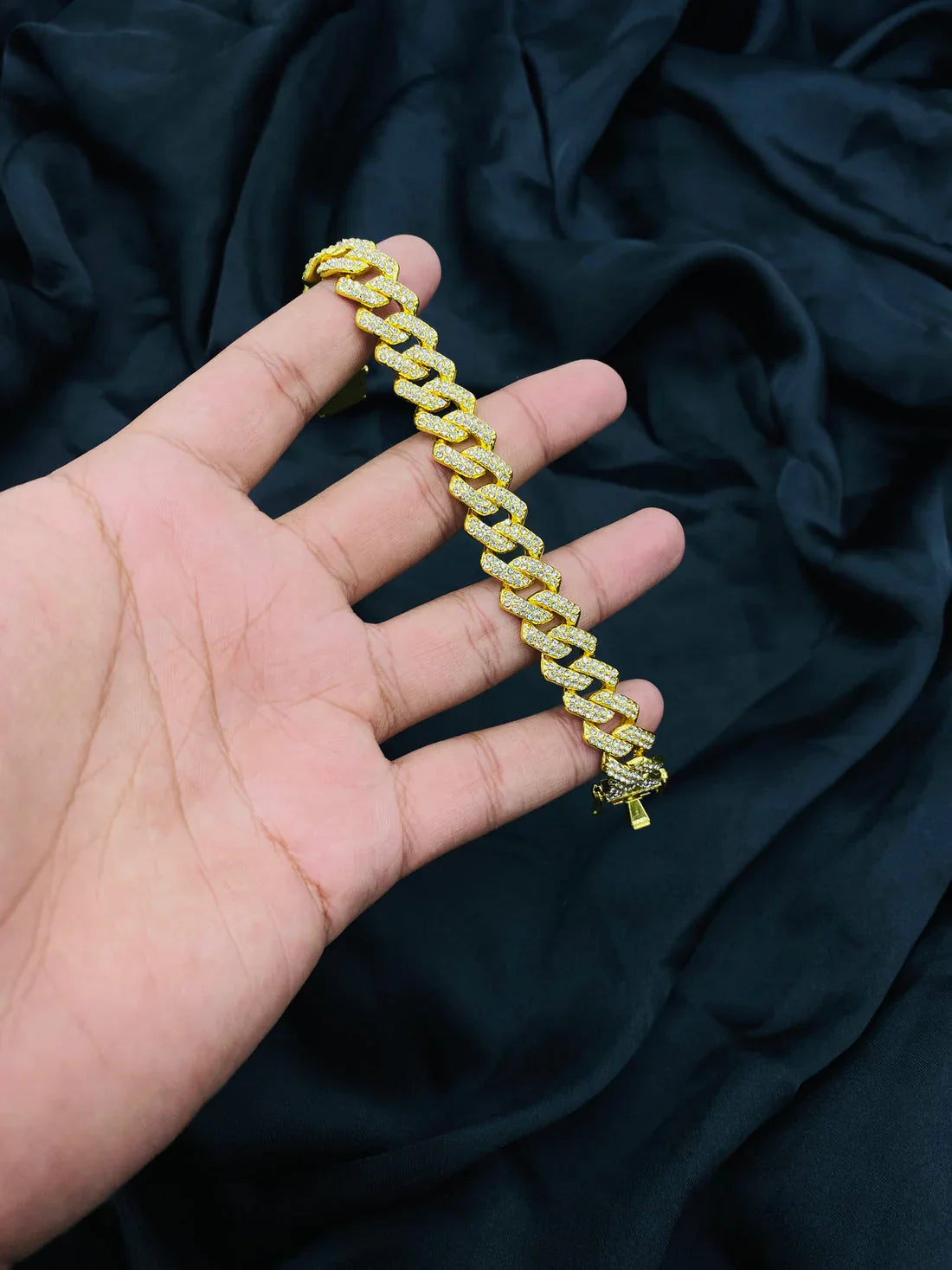 Iced stone stainless bracelet