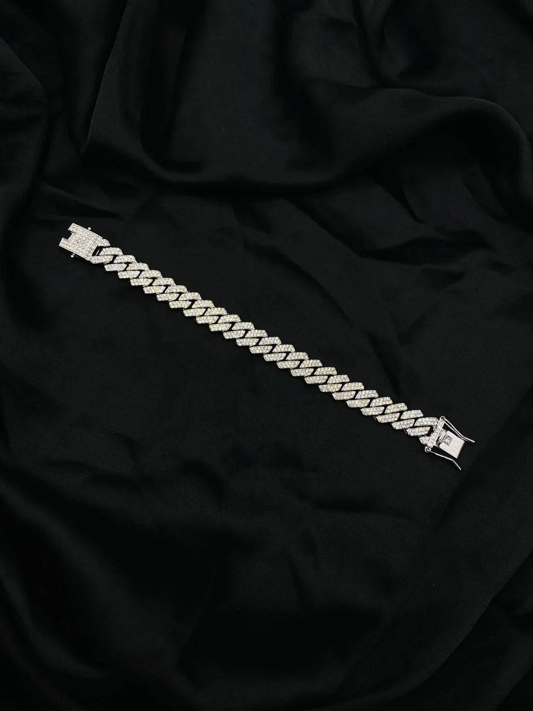 Iced stone stainless bracelet