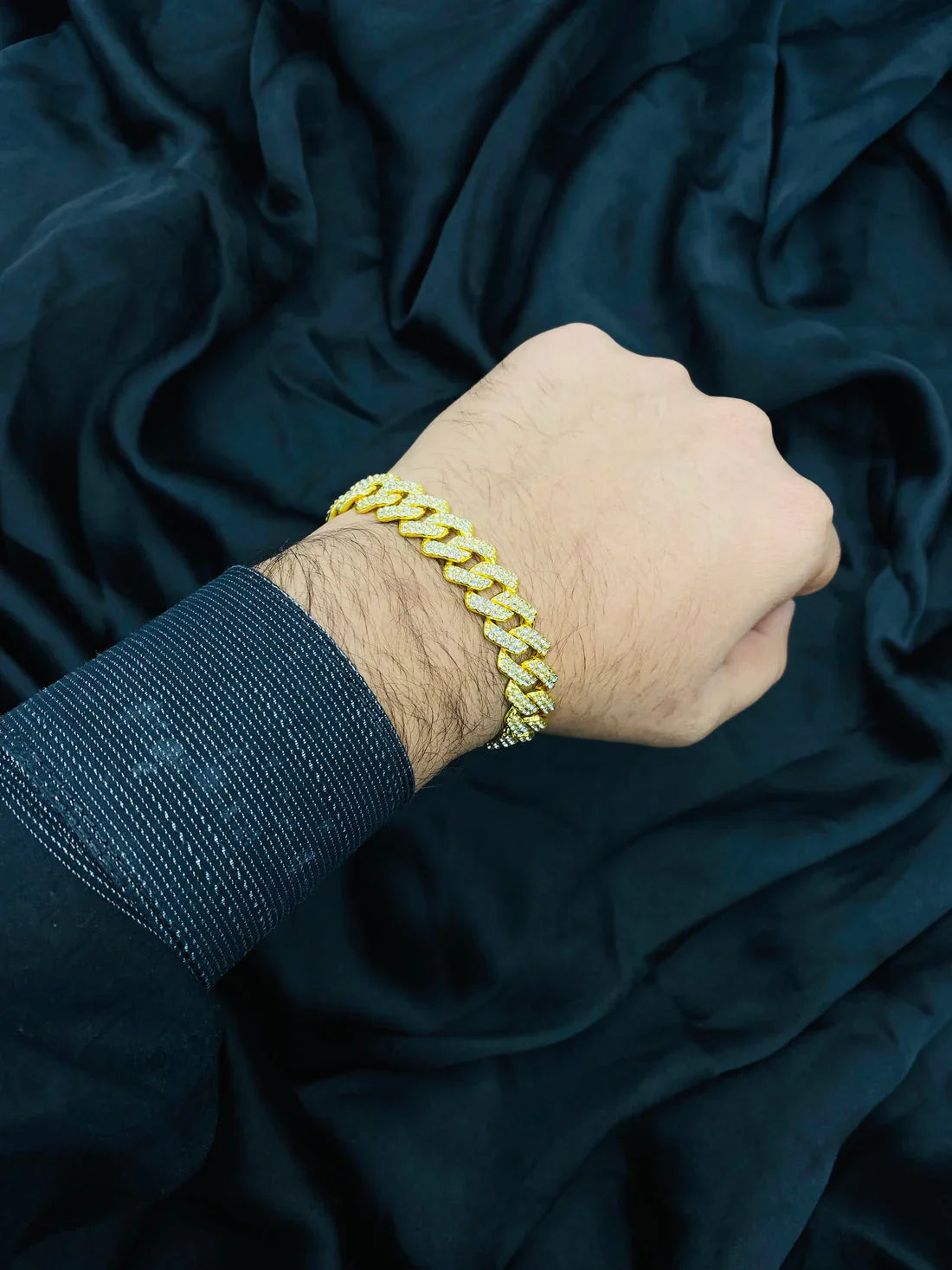 Iced stone stainless bracelet